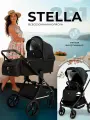 Коляска 2 в 1 для новорожденных Sweet Baby Stella Black с сумкой для мамы