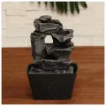 Фонтан Скалистый ручей, 13x12x22 см, с подсветкой