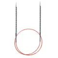 Спицы ADDI addiNovel 717-7/6.5-40, диаметр 6.5 мм, длина 9 см, общая длина 40 см, серебристый/красный1 шт.