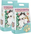 TOSHIKO наполнитель древесный комкующийся для туалета кошек с ароматом сакуры (5 + 5 л)