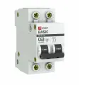 Выключатель автоматический двухполюсный ВА 47-29 10А C 4,5кА Basic | код. mcb4729-2-10C | EKF (3шт. в упак.)