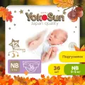 YokoSun Подгузники Premium р. NB (0-5 кг) 36 шт