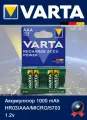Элемент питания, аккумулятор Ni-MH Varta AAA (HR03/5703/MICRO) 1000mAh, 1.2v, никель-металлогидридный, BL4