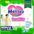 Подгузники-трусики Merries Good Skin размер XXL (15-25 кг) 28 шт