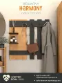 Вешалка настенная для одежды Гармония, Wood&Stone