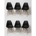 Стулья для кухни EAMES, 6 шт, FP - 235, черный
