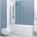 Душевая шторка GuteWetter 2211232961, 150х60 см, хром матовый