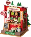 Деревянный новогодний конструктор Какао Шоп Robotime Cocoa Shop
