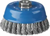 Чашечная щетка-крацовка ЗУБР, 120 мм, жгутированная сталь 0.5 мм, для УШМ, профессиональная 35275-120_z02