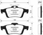 Колодки тормозные FORD FOCUS II/III/MAZDA 3/OPEL VECTRA C/VOLVO S40 задние SP2091