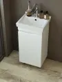 Тумба Emmy Агата 40 напольная, белая, c умывальником Визит 40