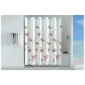 Занавеска для ванной OFELIS Абстрактные маки 200х180 см, полиэстер белая