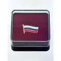 Фрачный значок на лацкан пиджака флаг РФ России Российской Федерации с триколором государственная символика бижутерия А9406315