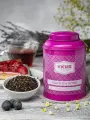 Черный листовой чай VKUS с Чабрецом в подарочной банке 140 gr.