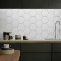 Фартук кухонный на стену панель 4000х600х1 мм / Панель стеновая гексагон ПВХ пластик термоперевод