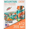 Mountain Dew Baja Cabo Citrus Tropical Punch, 0.355 л, 12 шт, банка (газированный Маунтин Дью, мандарин и лайм, США)