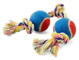 Triol Верёвка цветная Три узла с двумя мячами 26см, 4 шт.