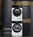 VARD комплект для установки в колонну Стиральная машина VWF314 + Сушильная машина VTH41 + Соединительный элемент с выдвижной полкой