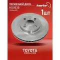 Тормозной диск Kortex для Toyota Corolla (E12) 02-07 перед. вент.(d-255mm) OEM 4351202070, 4351202071, 4351212621, 92125903, B3501111, DF4403, KD003