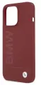 BMW для iPhone 13 Pro Max чехол Signature Liquid silicone Laser logo Hard Red