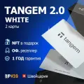 Аппаратный мультивалютный криптокошелек Tangem Wallet 2.0, набор из 2 карт, White, белый