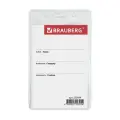 Бейдж-карман вертикальный (90х60 мм) без держателя BRAUBERG, 48 шт