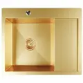 Мойка для кухни настол. монтаж 60х50 (3,0) лев. вып 3 1/2 MIXLINE PRO 20см с сифоном (золото)