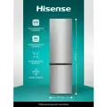 Холодильник Hisense RB434N4BCE2 с нижней морозильной камерой, общий объем 353 л, Total No Frost, технология Multi-Air Flow, ящик Convert Fresh Zone