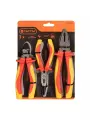 Набор диэлектрического инструмента Tactix 201083, плоскогубцы/кусачки, 3 шт