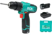 Аккумуляторная дрель-шуруповерт DCA 12 В, 2 АКБ 2 А*ч, в кейсе ADJZ1202i (TYPE E)