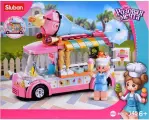 Конструктор Sluban Фургончик с мороженым, блочный, 145 деталей