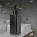 Дозатор для жидкого мыла SOLIX, черный квадратный стеклянный дозатор для мыла, 1шт