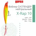 Воблер для рыбалки RAPALA X-Rap 10, 10см, 13гр, цвет HH, нейтральный