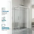 Душевой уголок GWMPKB019RC 120x100 см, цвет фурнитуры хром матовый, стекло бесцветное закаленное 6 мм