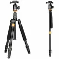Штатив-монопод QZSD Q999C Карбон (2-в-1),159 см, шаровая головка