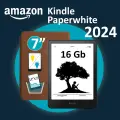 Электронная книга Amazon Kindle PaperWhite 12 2024 16Gb Black (рекламная версия) с обложкой ReaderONE PW Brown