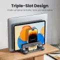 UGREEN вертикальная подставка для ноутбука алюминиевая, Metal Triple Slots