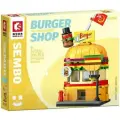 Конструктор Sembo Block 601530 уличное кафе Бургерная, 200 деталей