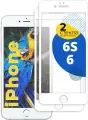 Комплект 2 шт. Защитное стекло для iPhone 6, iPhone 6S, Противоударное стекло на Айфон 6, Айфон 6C, Белое