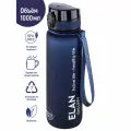 Бутылка для воды 1000 мл 7,8х7,8х28,5 см Elan Gallery Style Matte, с углублениями для пальцев, темно-синяя