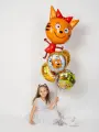 Набор воздушных шаров на день рождения, девочке, Карамелька Три кота