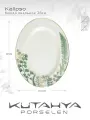 Блюдо овальное Kutahya Kalipso-11398, фарфор с рисунком, с позолотой