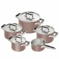 Набор кастрюль ZWILLING Pure розовый 5 предметов с толстым дном, из нержавеющей стали, с крышками 1028858