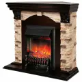 Электрокамин RealFlame Dublin Rock Corner коричневый МДФ с очагом Fobos, звуковая имитация, пульт ДУ, обогрев