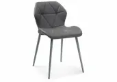 Стул обеденный Woodville Вальд экокожа серый / серый глянец