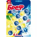 Гигиенический блок для унитаза Bref Сила-Актив. Лимонная свежесть, 3х50г на блистере (1471006), 9 уп.