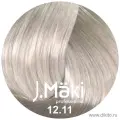 J.Maki Стойкий краситель для волос, 12.11 Суперблонд интенсивный пепельный, 60 мл