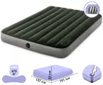 Надувной спальный матрас INTEX DURA-BEAM FULL, туристическая мебель, домашний полуторный матрац для сна, надувная двухместная кровать, подходит для плавания и в палатку, 137х191х25 см
