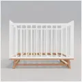 Кроватка детская Incanto Anniken цвет белый/бук без маятника на ножках