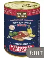 Solid Natura Набор 6 шт Консервы для собак Solid Natura Holistic Мраморная говядина, 340г 2.04 кг